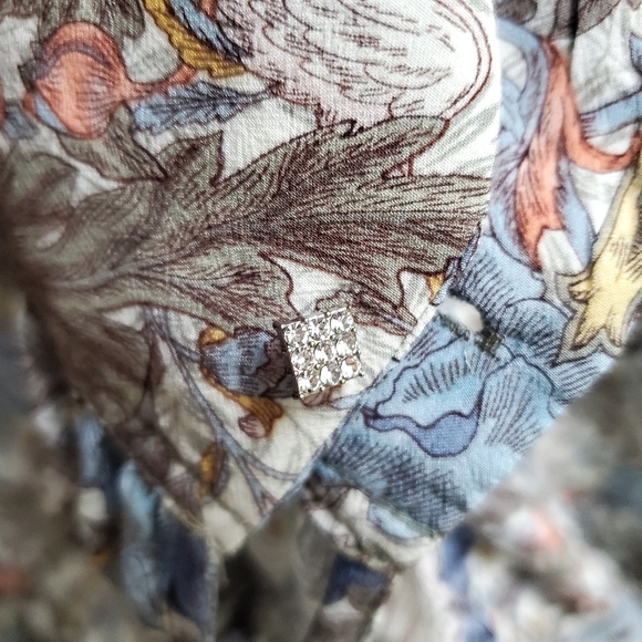 Zadig & Voltaire Diamante Blouse British Flowers size L - Picture 5 of 13